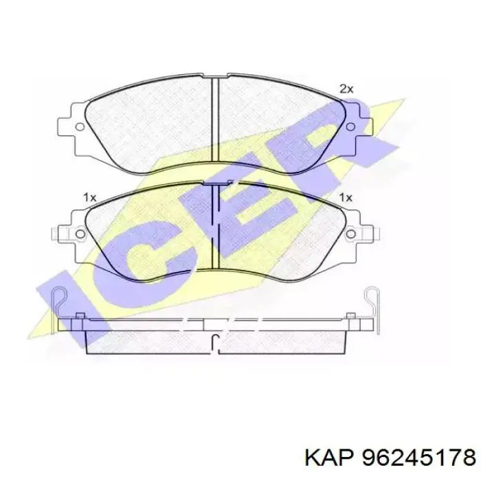 96245178 KAP pastillas de freno delanteras