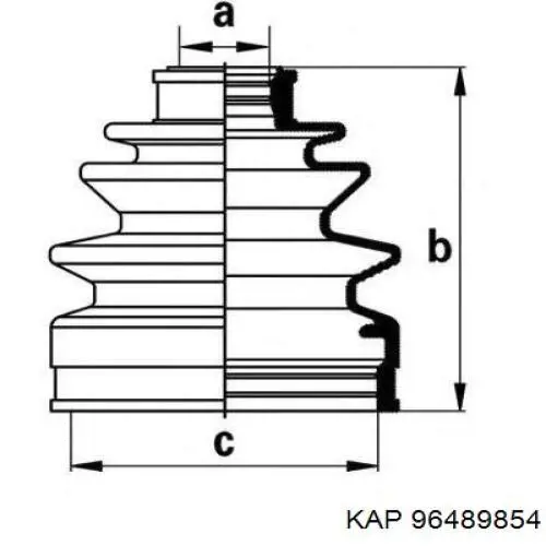 96489854 KAP fuelle, árbol de transmisión delantero interior