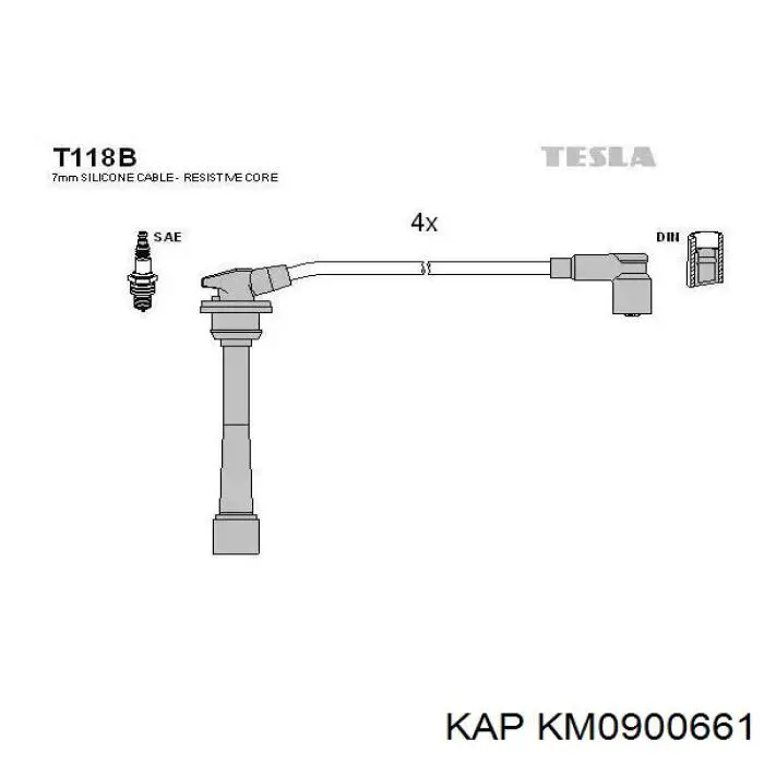 KM0900661 KAP juego de cables de encendido
