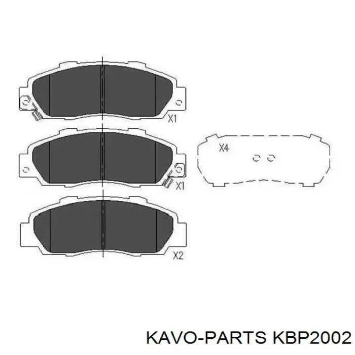 KBP-2002 Kavo Parts pastillas de freno delanteras