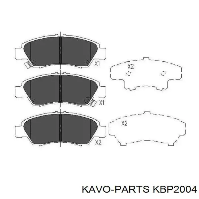 KBP-2004 Kavo Parts pastillas de freno delanteras