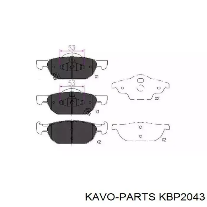 KBP-2043 Kavo Parts pastillas de freno delanteras