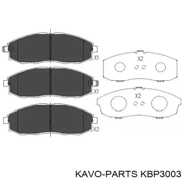 KBP3003 Kavo Parts pastillas de freno delanteras