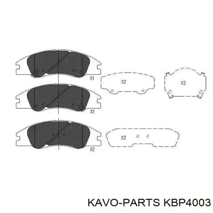 KBP-4003 Kavo Parts pastillas de freno delanteras