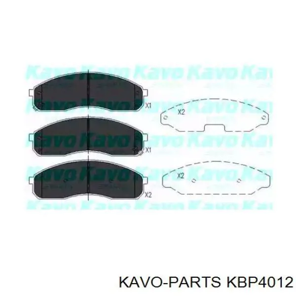 KBP4012 Kavo Parts pastillas de freno delanteras