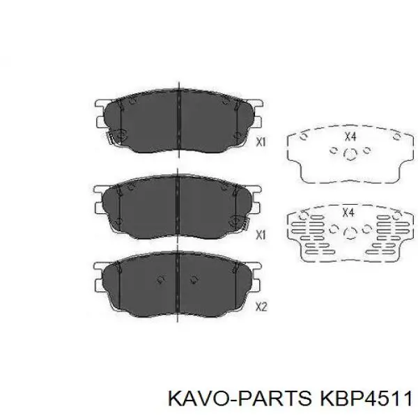 KBP-4511 Kavo Parts pastillas de freno delanteras