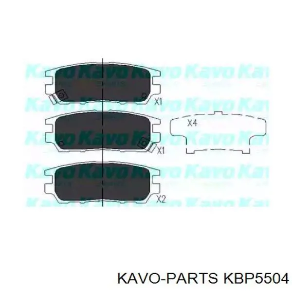 KBP-5504 Kavo Parts pastillas de freno traseras