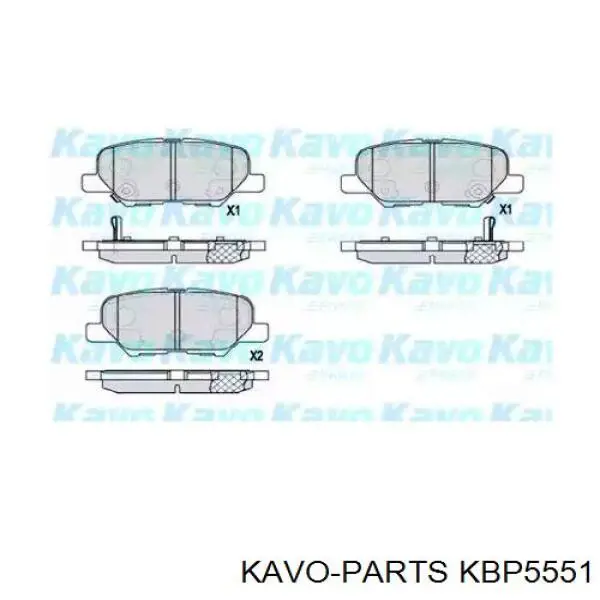 KBP-5551 Kavo Parts pastillas de freno traseras