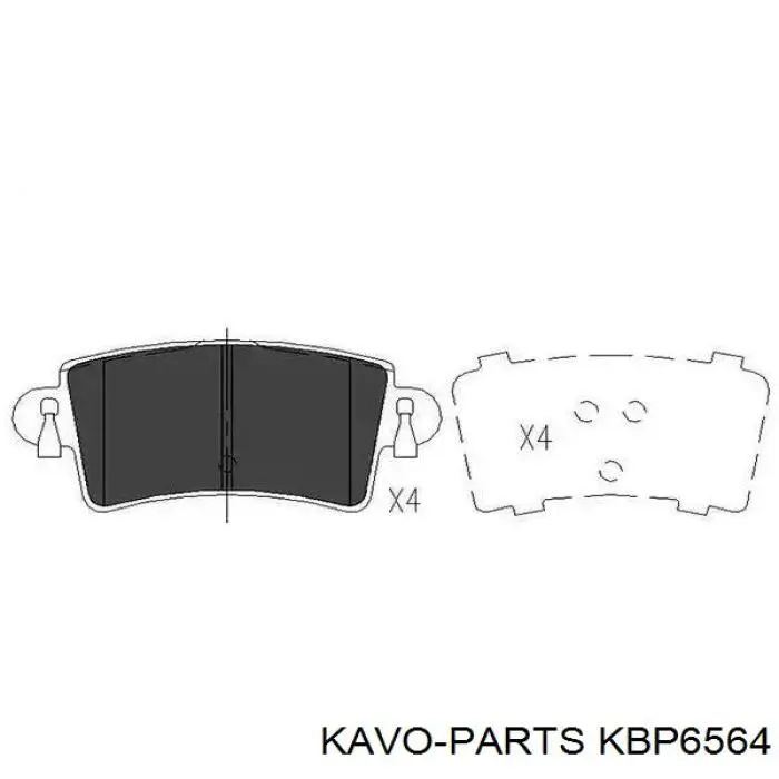 KBP-6564 Kavo Parts pastillas de freno traseras