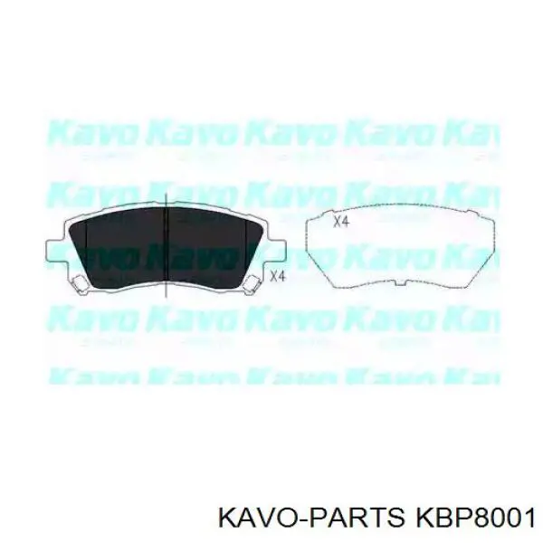 KBP-8001 Kavo Parts pastillas de freno delanteras