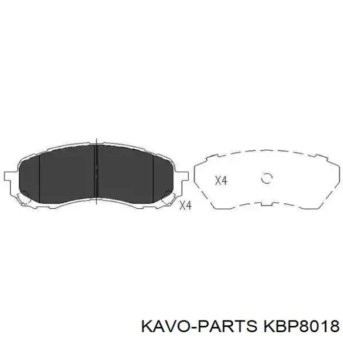 KBP-8018 Kavo Parts pastillas de freno delanteras