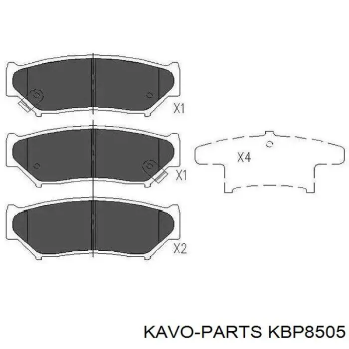 KBP-8505 Kavo Parts pastillas de freno delanteras