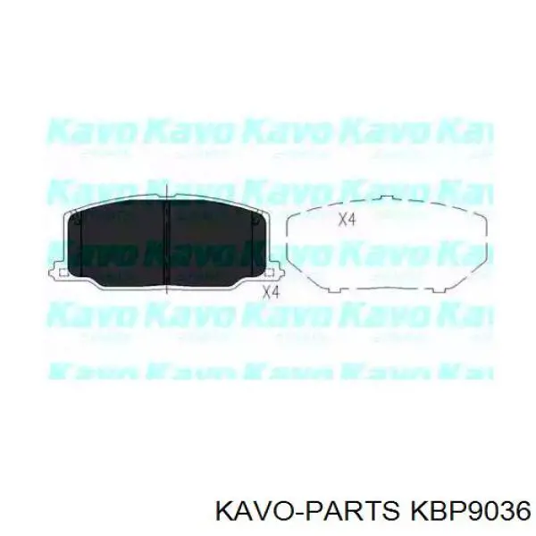 KBP-9036 Kavo Parts pastillas de freno delanteras