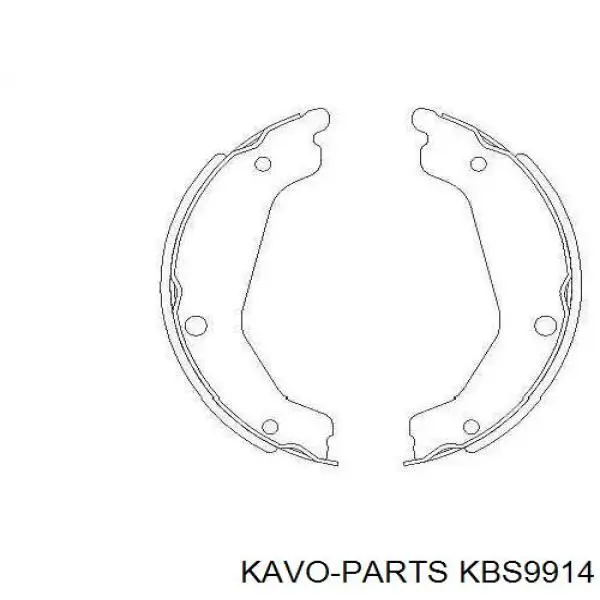 KBS-9914 Kavo Parts zapatas de frenos de tambor traseras