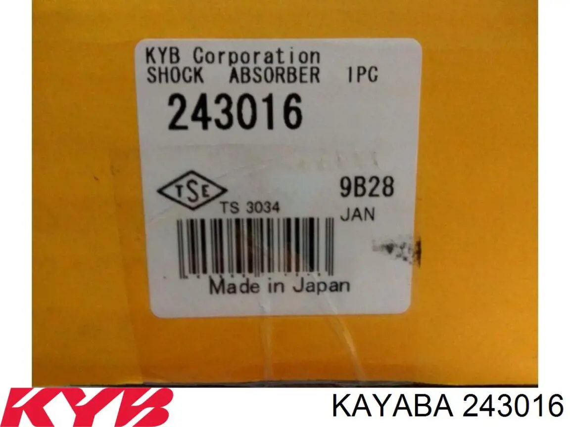 243016 Kayaba amortiguador trasero