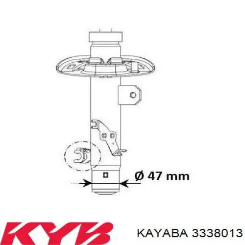 3338013 Kayaba amortiguador delantero izquierdo