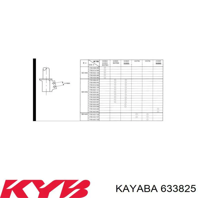 633825 Kayaba amortiguador delantero