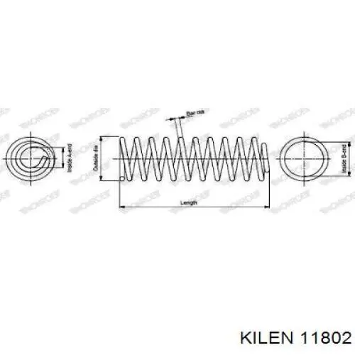 11802 Kilen muelle de suspensión eje delantero