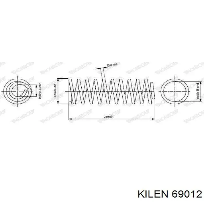  Muelle de suspensión eje trasero para Rover 200 RF