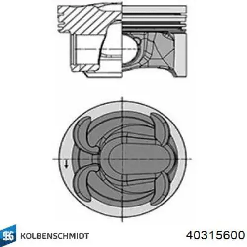 40315600 Kolbenschmidt pistón completo para 1 cilindro, std