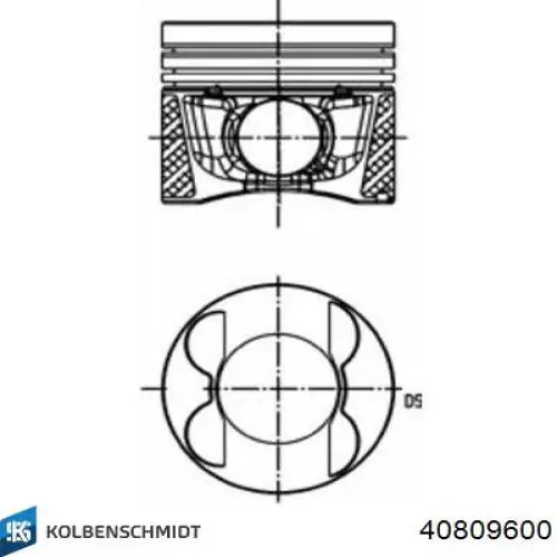 40809600 Kolbenschmidt pistón completo para 1 cilindro, std