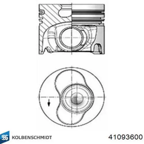 41093600 Kolbenschmidt pistón completo para 1 cilindro, std