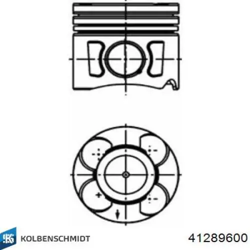 41289600 Kolbenschmidt pistón completo para 1 cilindro, std