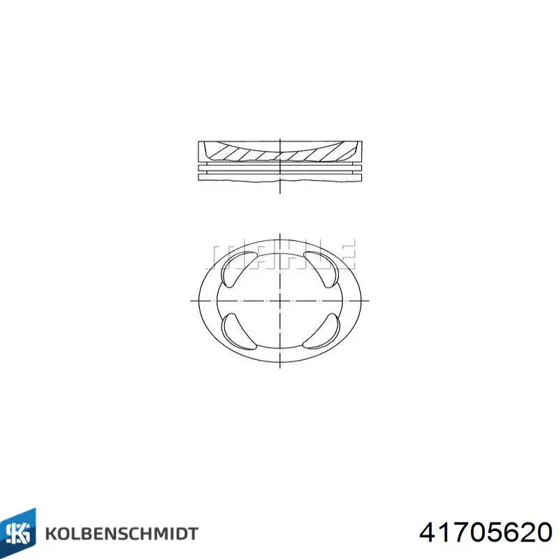  Pistón completo para 1 cilindro, cota de reparación + 0,50 mm para Peugeot 208 CA, CC