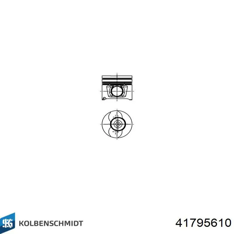 41795610 Kolbenschmidt pistón completo para 1 cilindro, cota de reparación + 0,50 mm