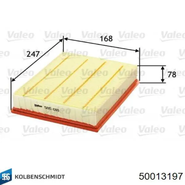 50013197 Kolbenschmidt filtro de aire