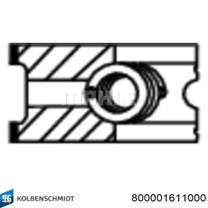 800001611000 Kolbenschmidt juego de aros de pistón para 1 cilindro, std