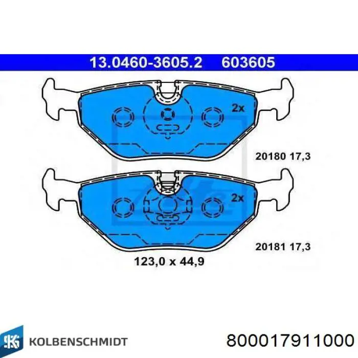 800017911000 Kolbenschmidt juego de aros de pistón para 1 cilindro, std