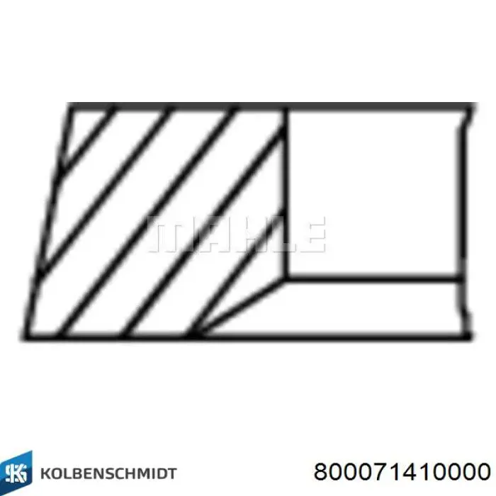 800071410000 Kolbenschmidt juego de aros de pistón para 1 cilindro, std