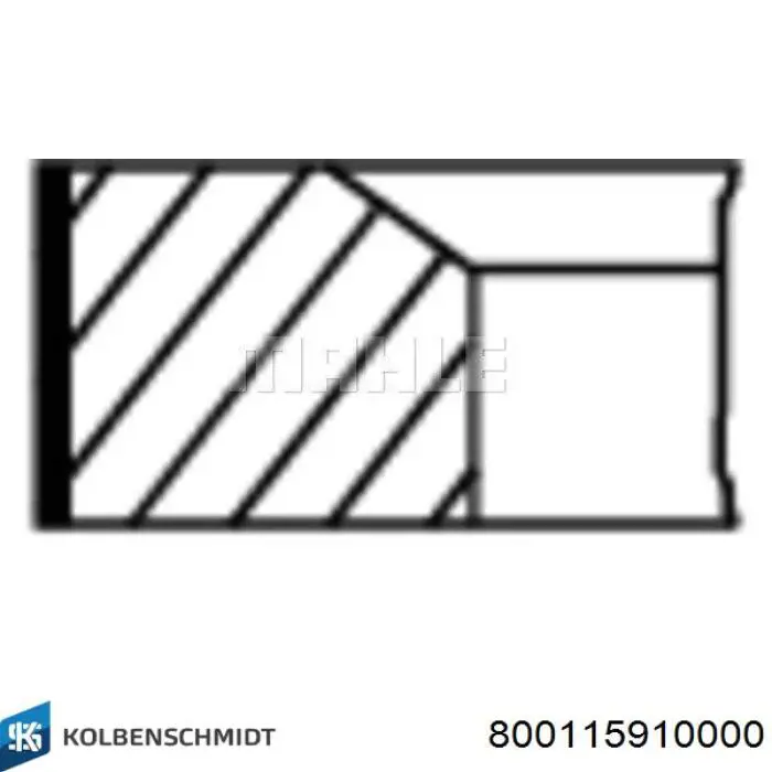 800115910000 Kolbenschmidt juego de aros de pistón para 1 cilindro, std