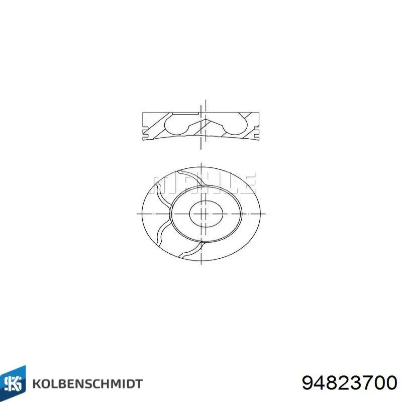 94823700 Kolbenschmidt pistón completo para 1 cilindro, std