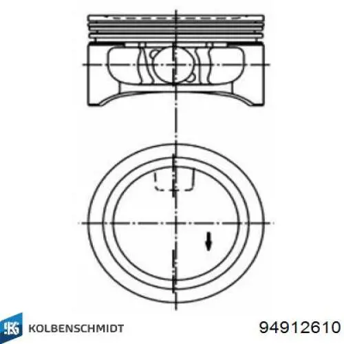  Pistón completo para 1 cilindro, cota de reparación + 0,25 mm para Opel Astra F69