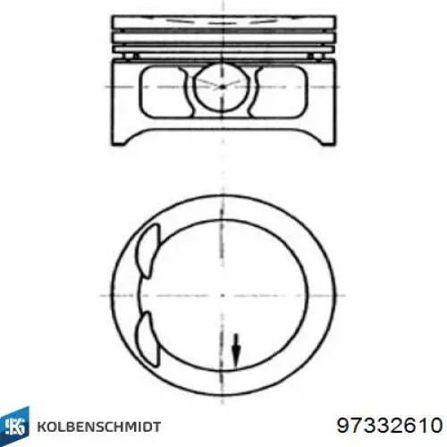  Pistón completo para 1 cilindro, cota de reparación + 0,50 mm para Opel Astra 51, 52