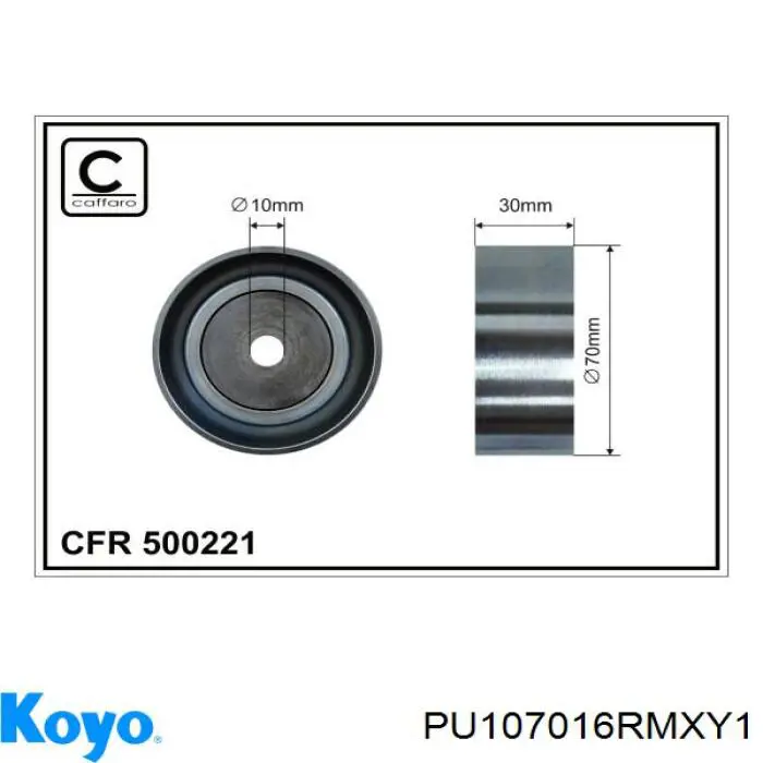 PU107016RMXY1 Koyo polea inversión / guía, correa poli v