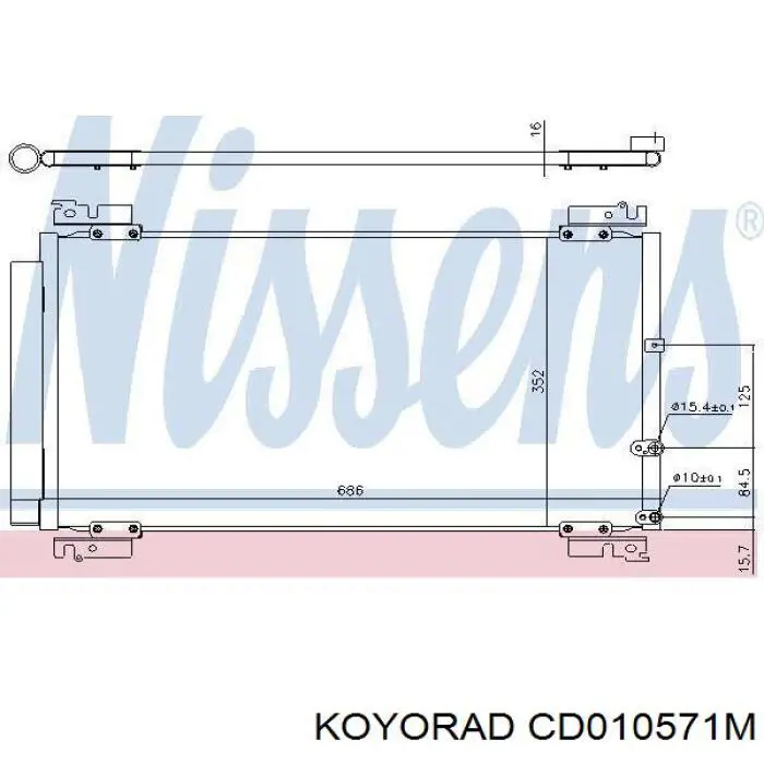  Condensador aire acondicionado para Toyota Land Cruiser J150