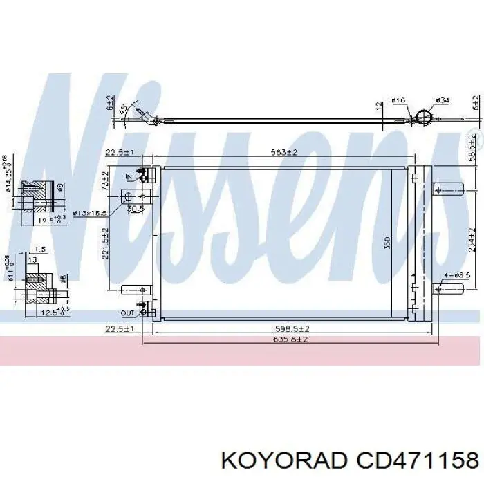 CD471158 Koyorad condensador aire acondicionado