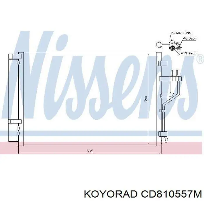 CD810557M Koyorad condensador aire acondicionado