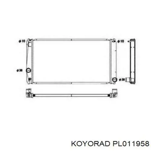 PL011958 Koyorad radiador refrigeración del motor