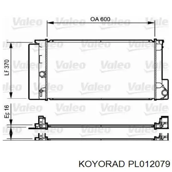 PL012079 Koyorad radiador refrigeración del motor