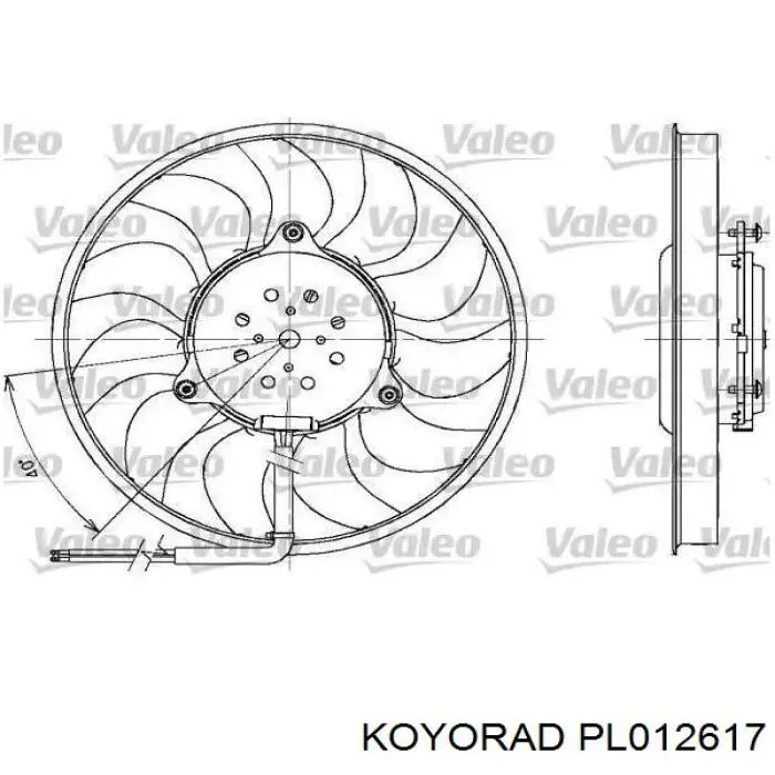 PL012617 Koyorad radiador refrigeración del motor