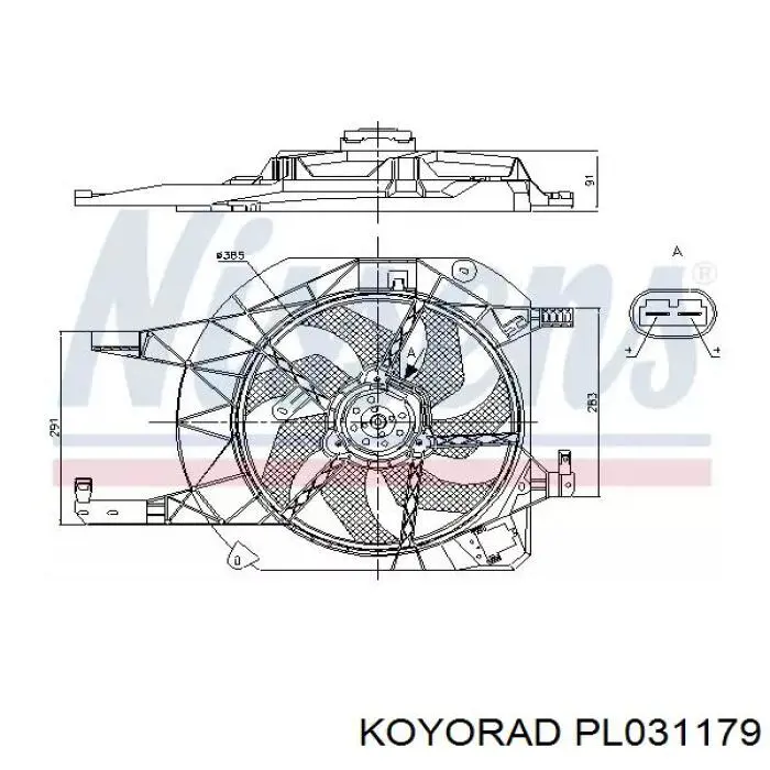 PL031179 Koyorad radiador refrigeración del motor