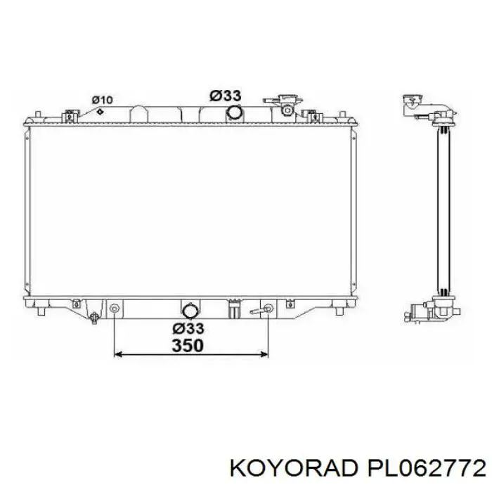 PL062772 Koyorad radiador refrigeración del motor