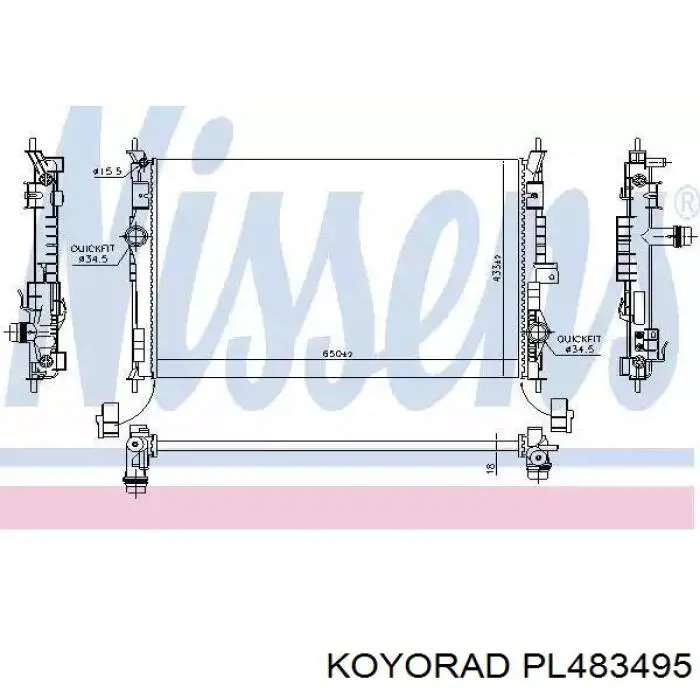  Radiador refrigeración del motor para Opel GRANDLAND 10 