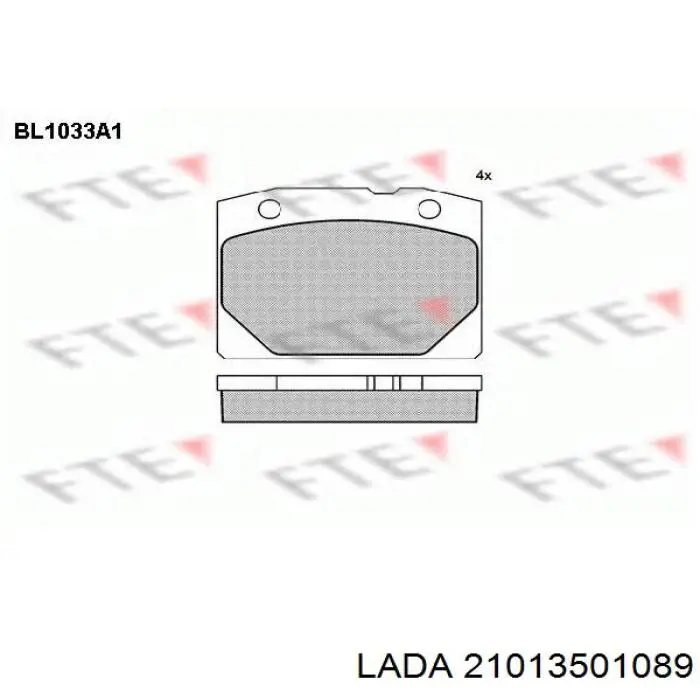 2101-3501089 Lada pastillas de freno delanteras