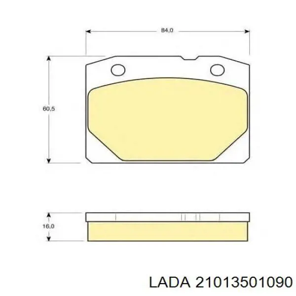 2101-3501090 Lada pastillas de freno delanteras