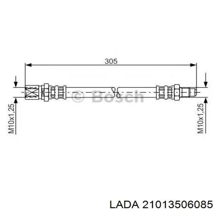 2101-3506085 Lada tubo flexible de frenos trasero